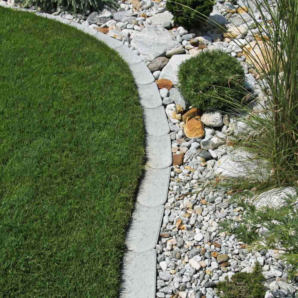 Rasenkantenstein XXL, Normalstein, anthrazit, glatt