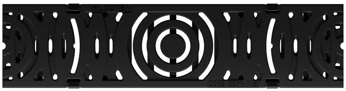 BG-FILCOTEN Guss-Designrost "VILLE" NW 100, 500/122/20