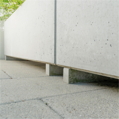 RESIDENZA Sockel für Pflanzen- und, Brunnentrog, ALPINA edelweiss, gestrahlt