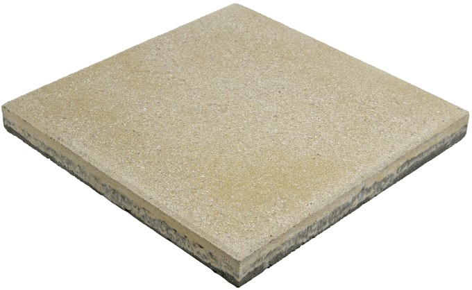 PARADISO Gehwegplatte imprägniert, champagne, gestrahlt, gefast, L 40 cm B 40 cm H 4 cm