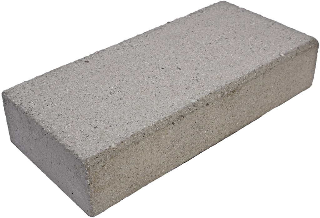 FINALGO Vakuum Blockstufe, grau, 2-seitig gestrahlt, stirnseitig gefast