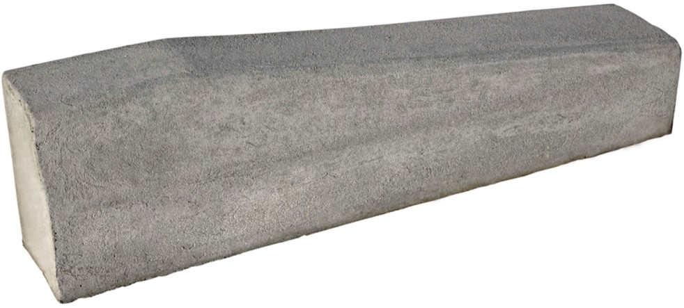 Randstein Kt. Freiburg, Einfahrtsstein, rechts, grau