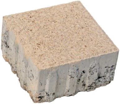 CARENA Pflasterstein mit Nockenverbund, juragelb, glatt, gefast