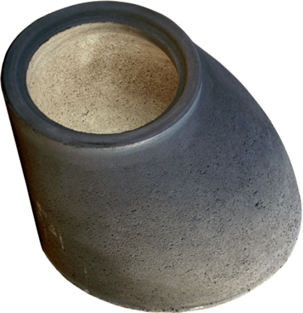 Konus oval exzentrisch, Einstieg Schmalseite rund