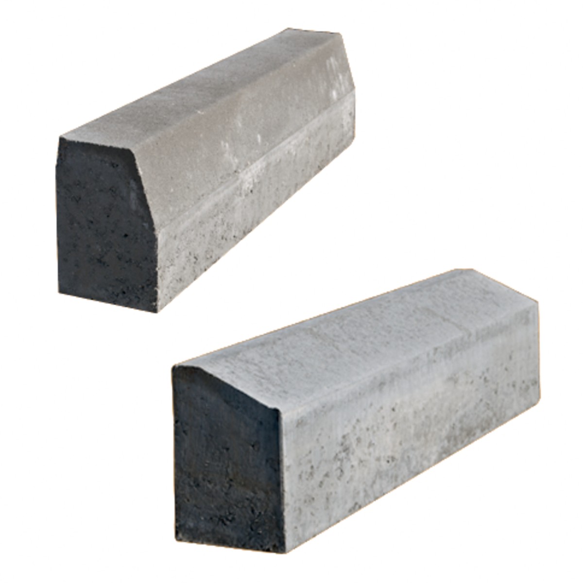 Randstein Kt. Neuenburg, mit Vorsatz, ausserorts grau, glatt