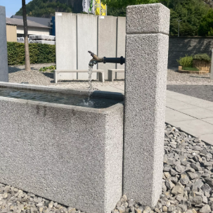 RESIDENZA Brunnenstock rechteckig, ALPINA edelweiss, gestrahlt,