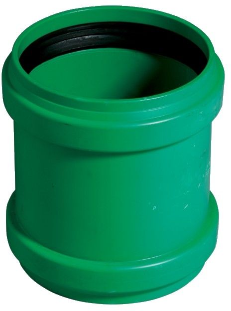 PP Doppelmuffen NW 200 mm SN 8 grün