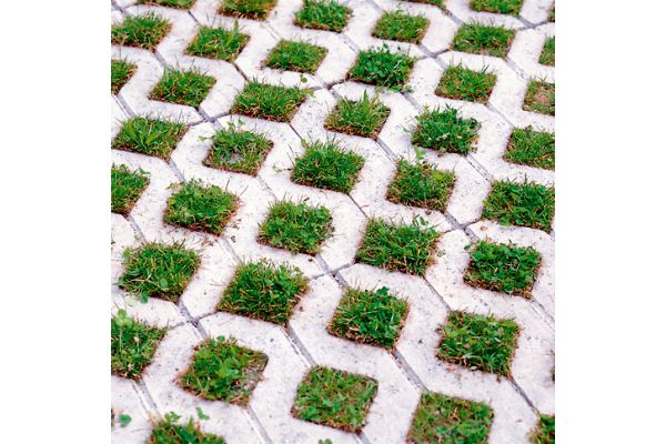 GRISON Rasengitterstein mit Nocken, grau, glatt