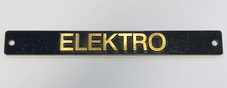 Beschriftungsschild "ELEKTRO"
