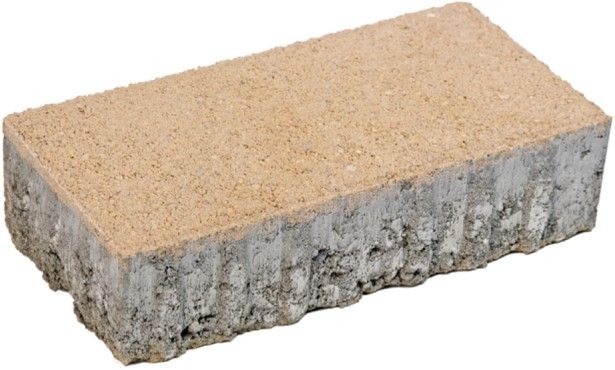 CARENA Pflasterstein mit Nockenverbund, juragelb, glatt, gefast