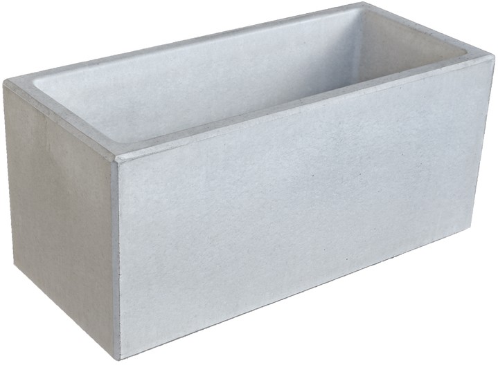PARCO Pflanzentrog rechteckig, grau, glatt