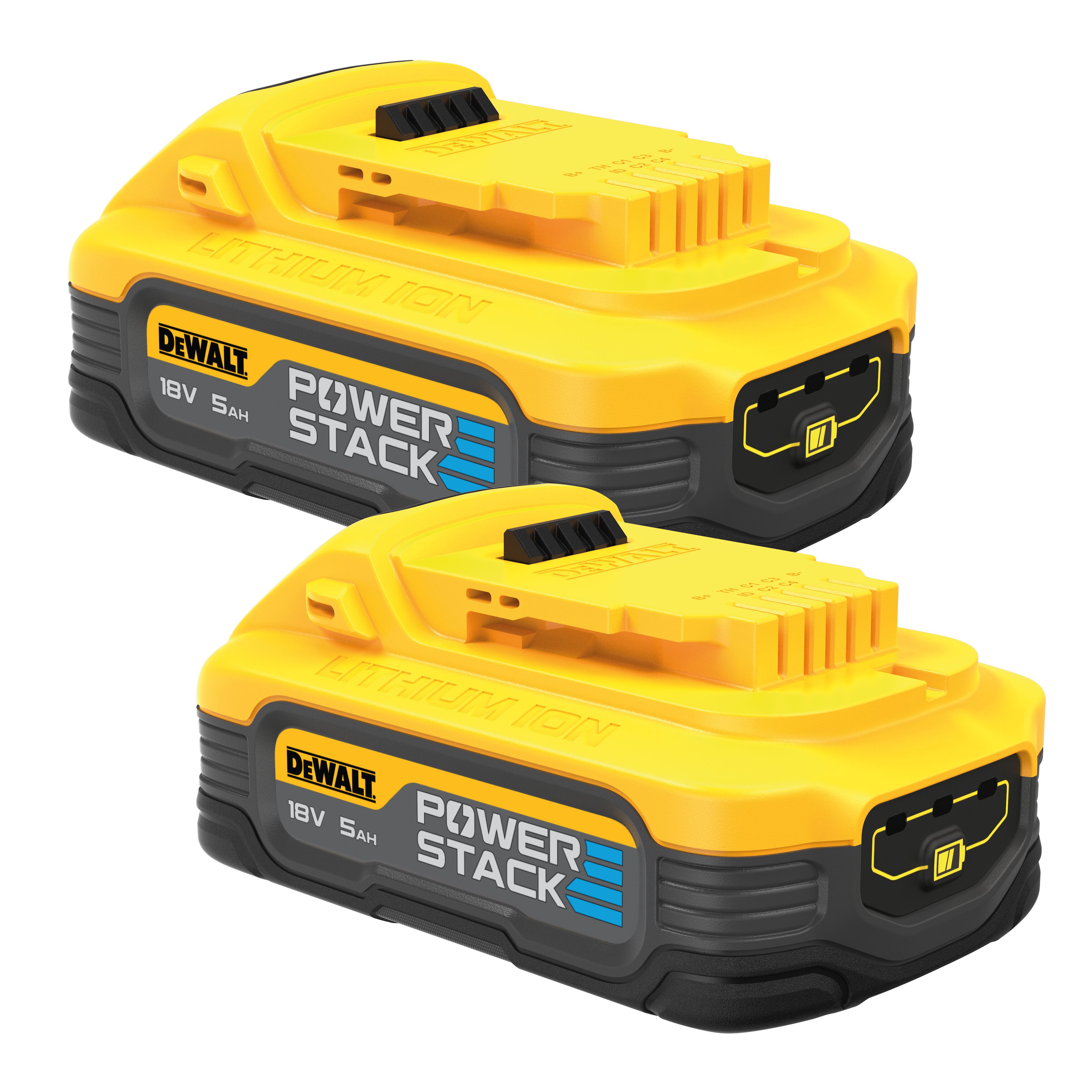 DeWALT 18 Volt POWERSTACK-Akku / Duo-Set / 2x 5 Ah (90 Wh)