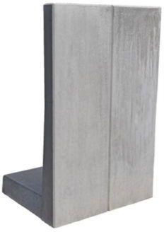 EXACTA Winkelplatte Typ 2, grau, glatt, gefast, bewehrt