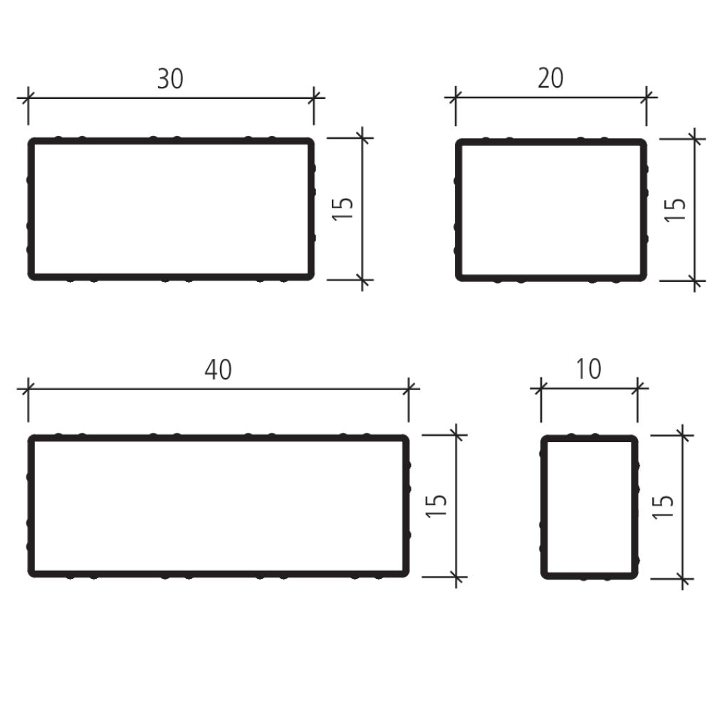 RAINA Sickerstein fino mit Nocken, anthrazit, haufwerksporig, fein, gefast