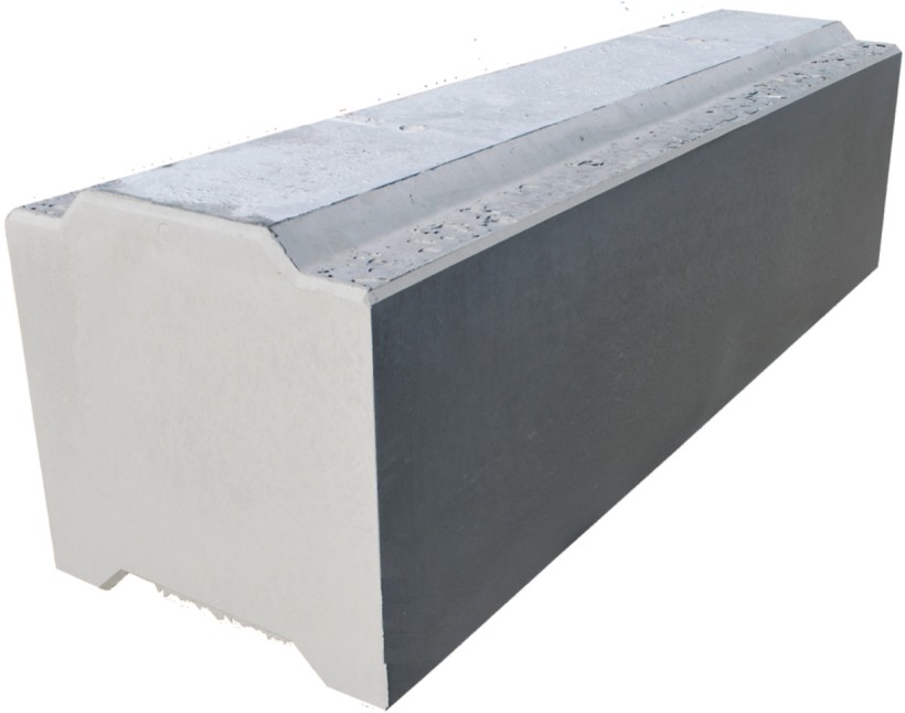 Betonblock, Ergänzungsstein, 40, grau, glatt, gefast