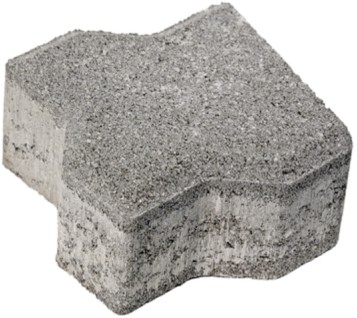 BETA Verbundstein mit Nocken, halber Randstein, grau, glatt, gefast
