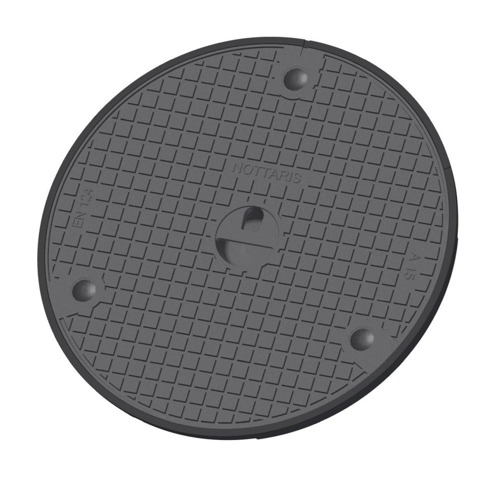 Gussdeckel voll 1 to, Fig.1050-60-02, verschliessbar