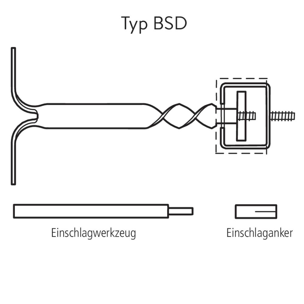 Schalldämm-Spiralanker CREA, Typ BSD 28