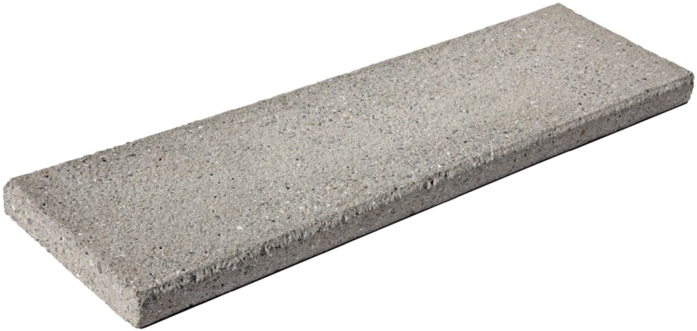 Abdeckplatte zu Spaltstein, grau, gestrahlt, gefast, bewehrt