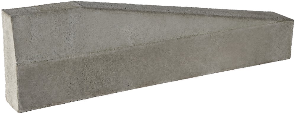 Randstein Kt. Freiburg, Einfahrtsstein, rechts, grau