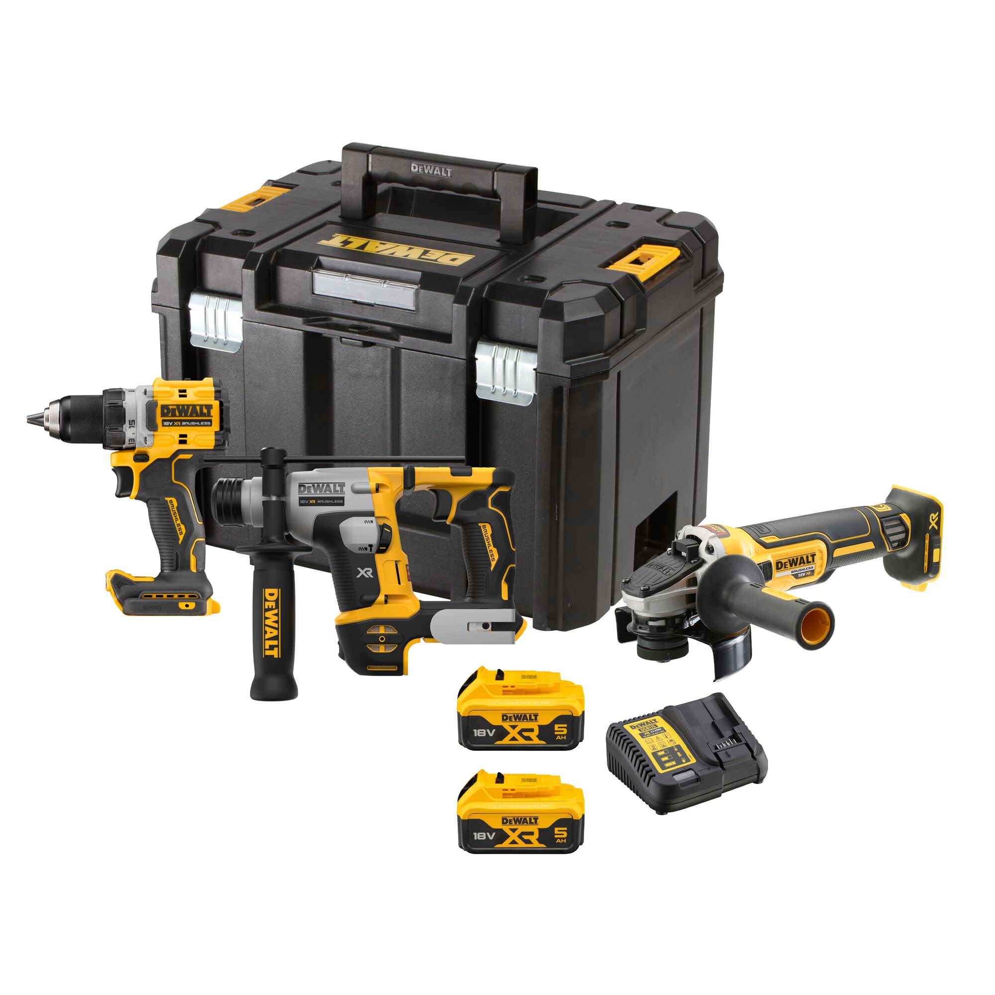 DeWALT 18V 3er Set mit 2x 5Ah