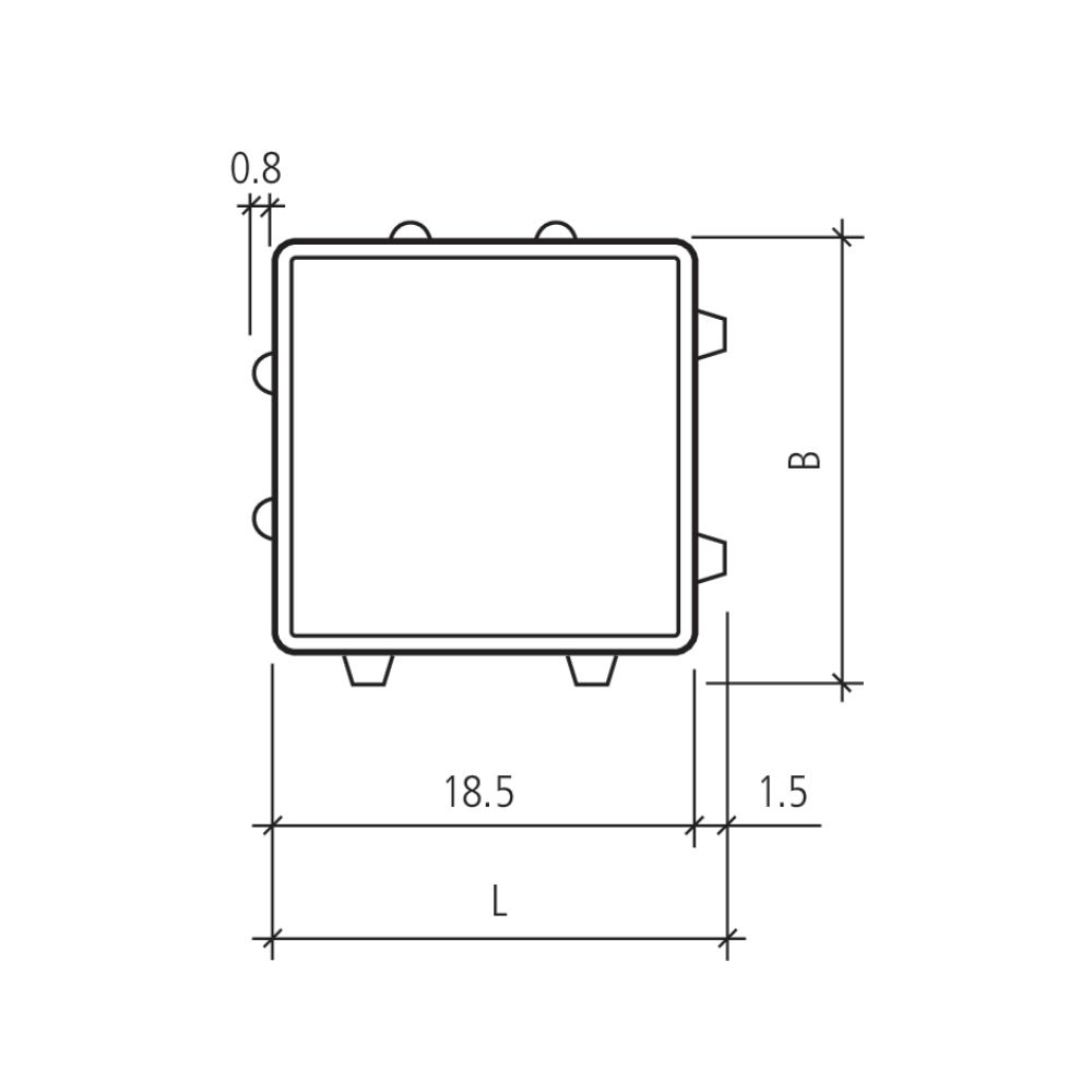 CLASSIC SPLITT Ökostein mit Nocken, anthrazit, glatt, gefast
