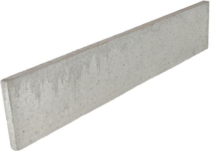 Betonbrett gegossen, leicht bewehrt, grau, glatt, vollkantig