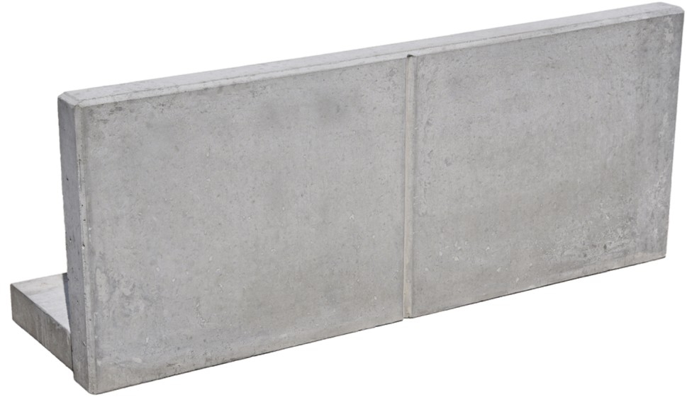 EXACTA LIGHT Winkelplatte Typ 1, grau, glatt, gefast, bewehrt