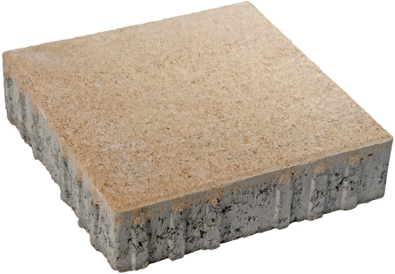 CARENA Pflasterstein mit Nockenverbund, juragelb, glatt, gefast