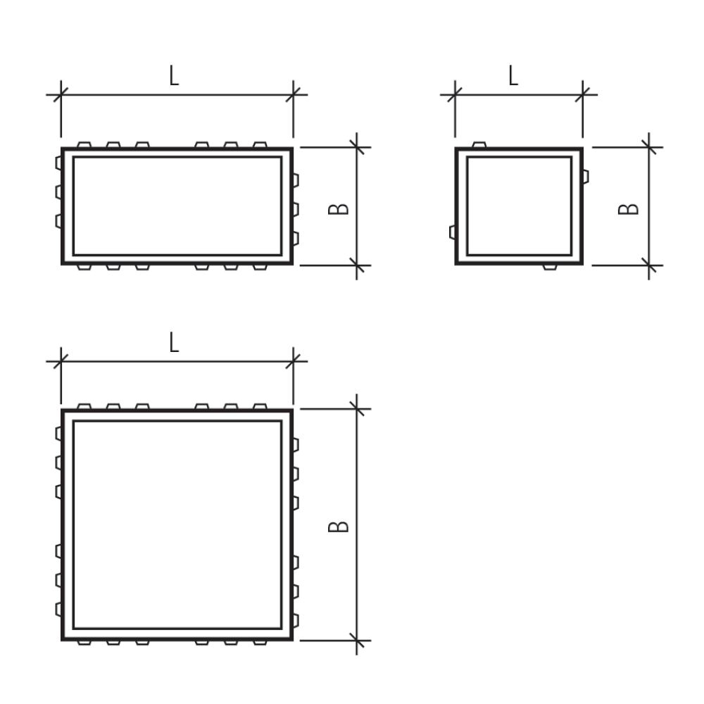 CARENA Pflasterstein mit Nockenverbund, anthrazit, glatt, gefast