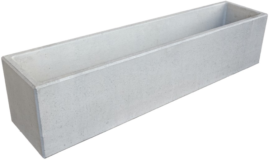 PARCO Pflanzentrog rechteckig, grau, glatt