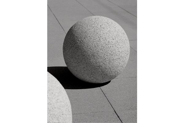 PARADISO Kugelstein, argento, grau, gestrahlt