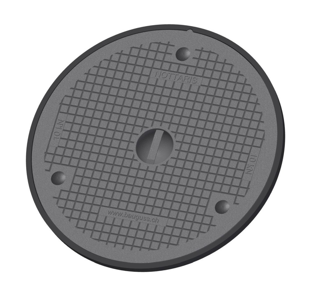 Gussdeckel voll 1 to, Fig.26S-50-02, verschliessbar