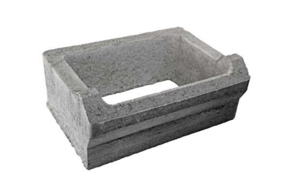 VERDURO Böschungselement, Normalelement, grau, glatt