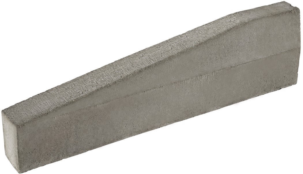 Randstein Kt. Freiburg, Einfahrtsstein, links, grau