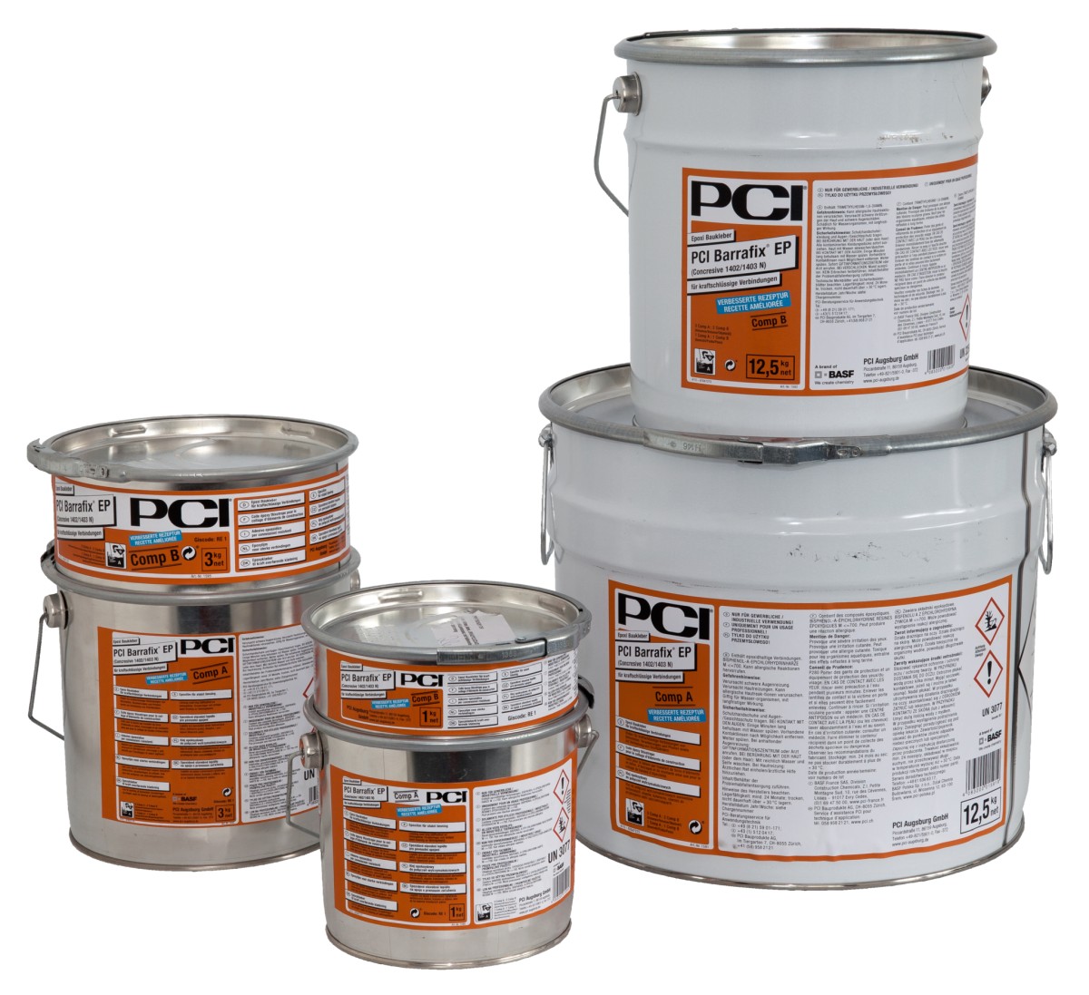 PCI Barrafix EP 25.00 kg Set Farbe Komp. A weiss, Komp. B schwarz