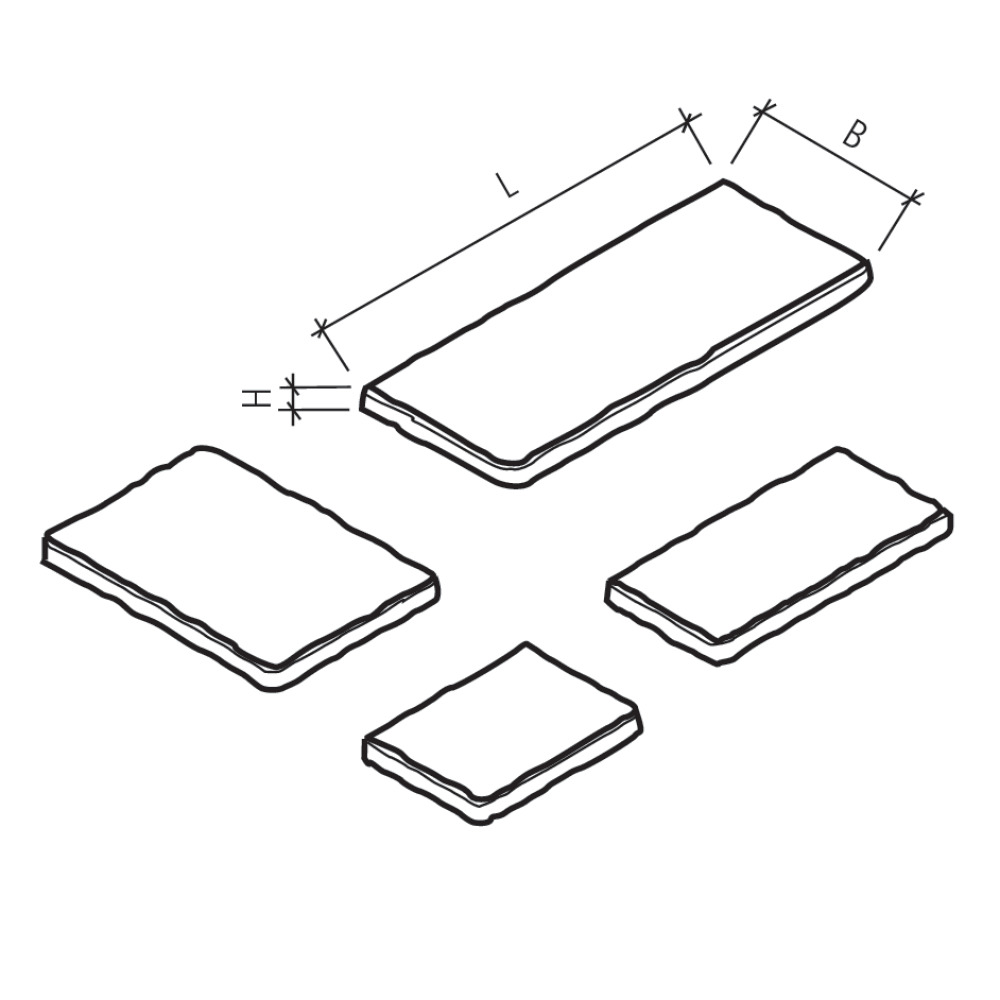 ARDESIA Gehwegplatte, schwarz, mit Schieferstruktur, imprägniert