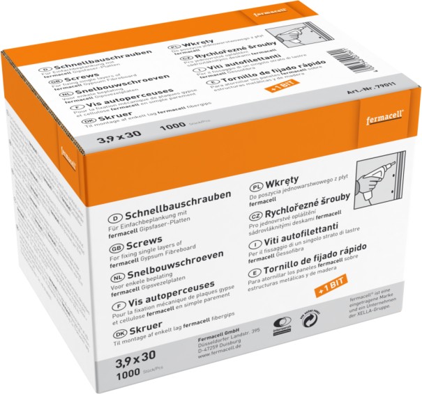 Fermacell Schrauben Square Drive 3.9/30 mm