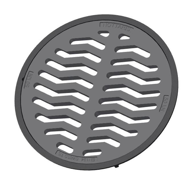 Gussdeckel geschlitzt 5 to, Fig.55-50 cm