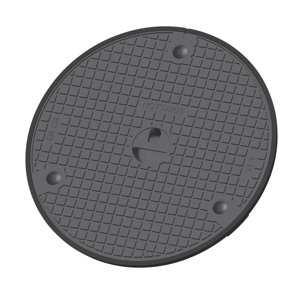 Gussdeckel voll 1 to, Fig.1070-60-01 cm, verschliessbar