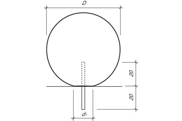 PARADISO Kugelstein, ocker, gestrahlt