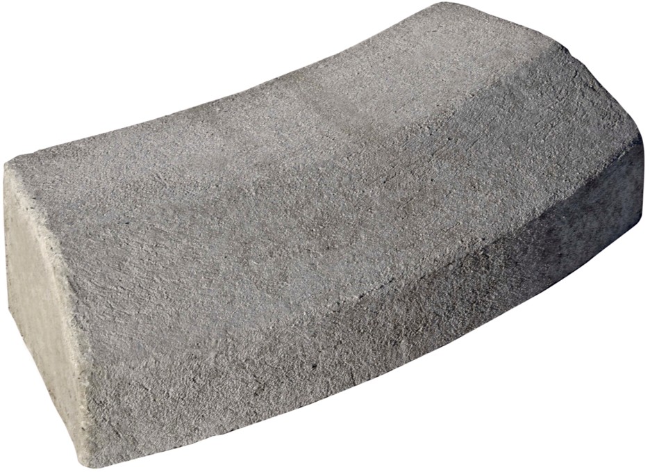 Randstein Kt. Waadt, Bogenstück R 100 cm grau