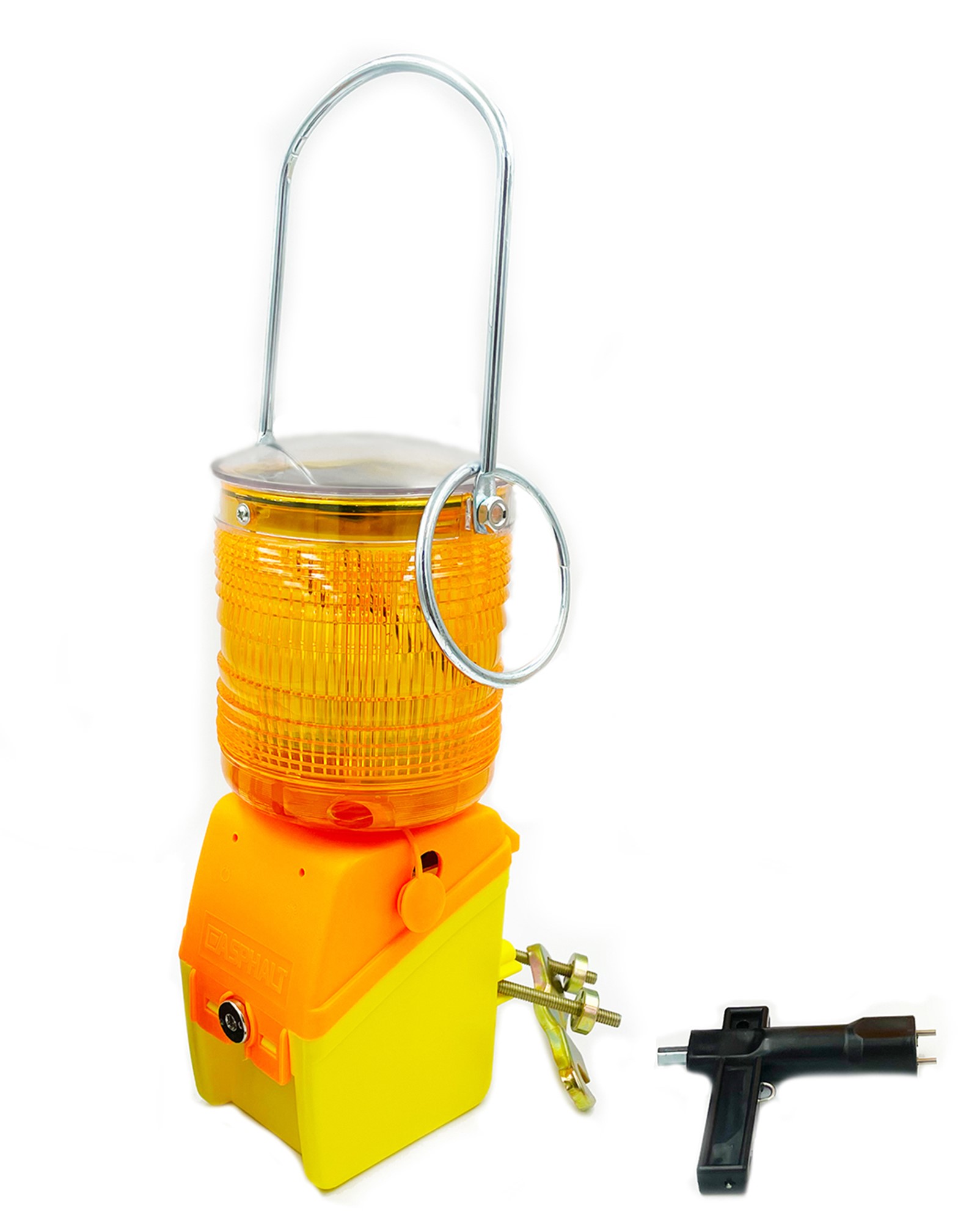 Baustellenwarnleuchte Solar USB-C