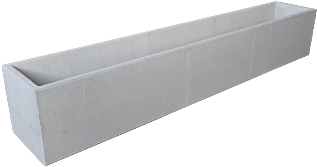 PARCO Pflanzentrog rechteckig, grau, glatt