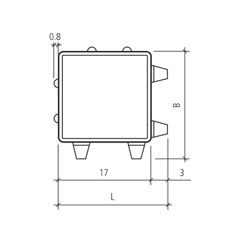 CLASSIC RASEN Ökostein mit Nocken, anthrazit, glatt, gefast