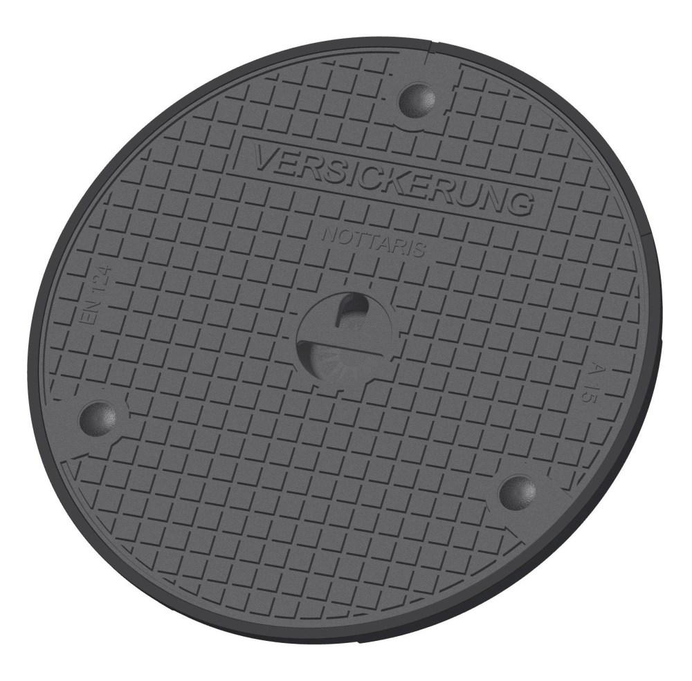 Gussdeckel voll 1 to, Fig.1050V-60-02, verschliessbar