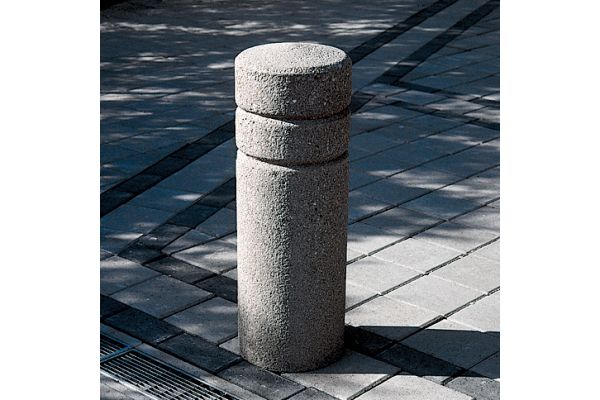 CLASSIC Wehrstein, grau, gestrahlt, rund, mit Dorn, ohne reflektierendes Band