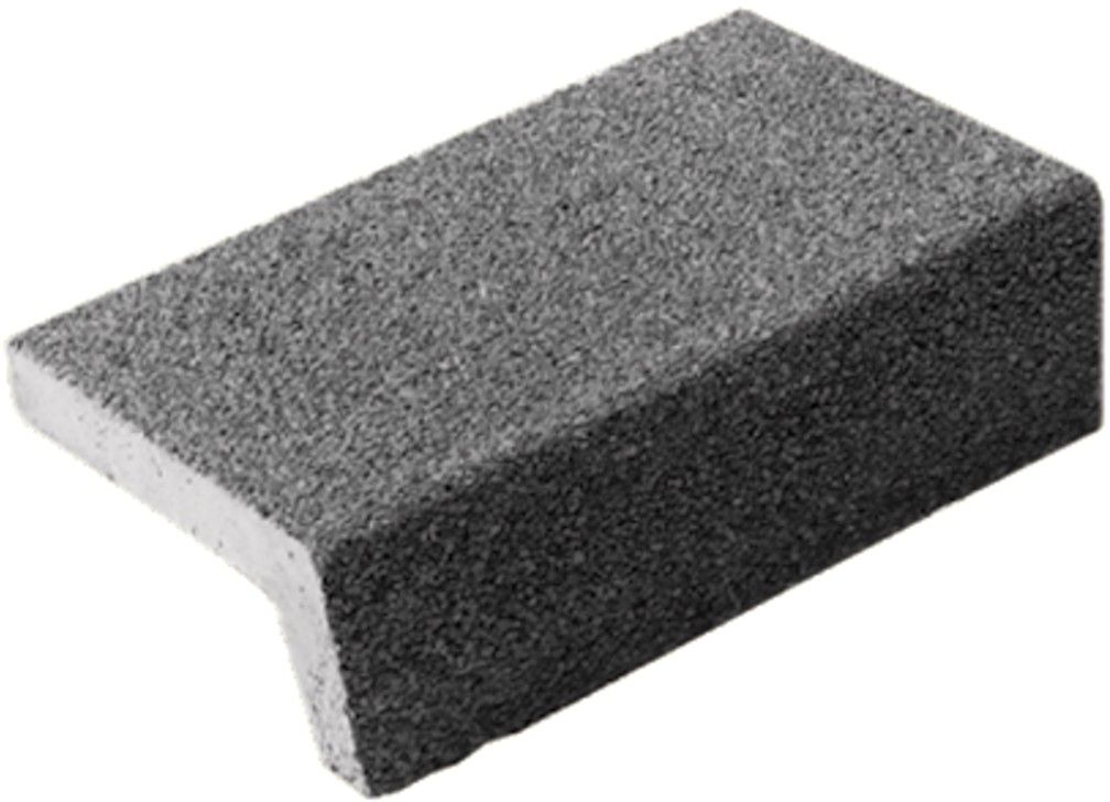 FROSTA Winkelstufe, grau, gestrahlt, stirnseitig leicht gerundet