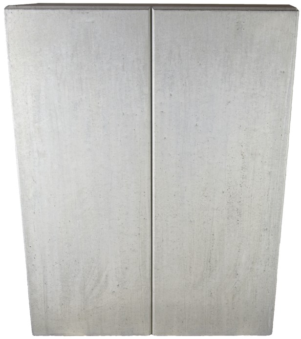 EXACTA Winkelplatte Eckstück Typ 2, links, grau, glatt, gefast, bewehrt