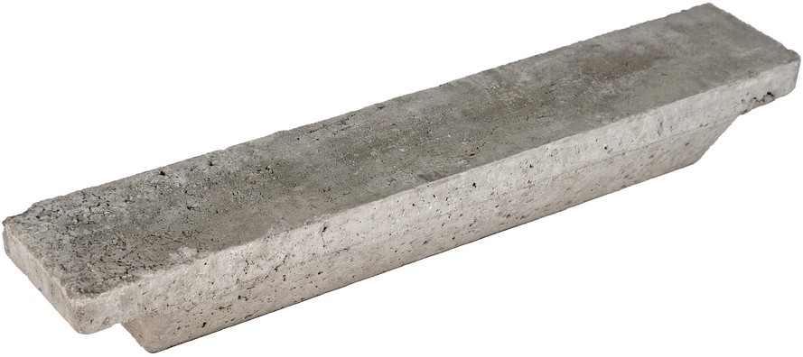 VERDURO Böschungselement, Abschlussbalken oben, grau, glatt
